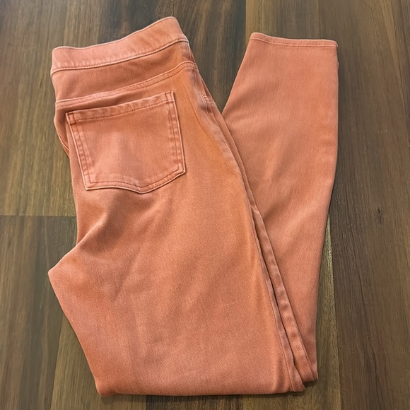 Spanx Jeggings Jean-ish Ankle Leggings Coral Color Size Medium - Picture 12 of 12